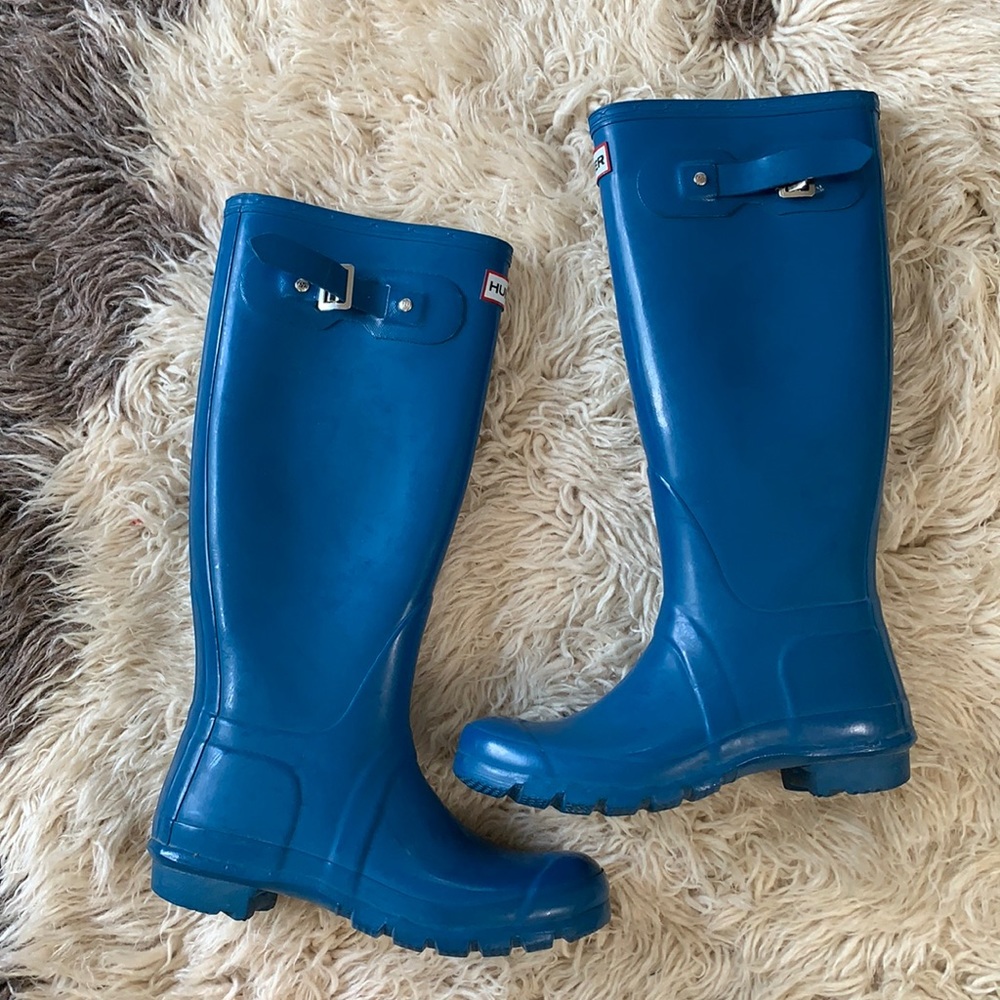 Teal Hunter Rain Boots 7